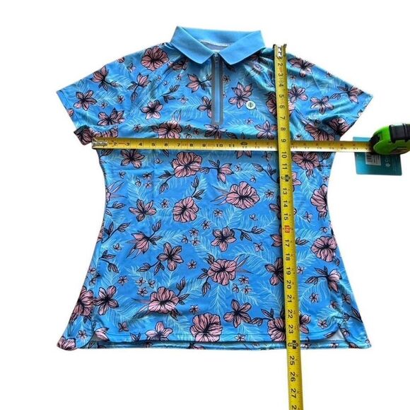Coolibar Womens Blue Floral Top Skort Set M UPF 50+ Sun Protection NWT - Picture 16 of 16